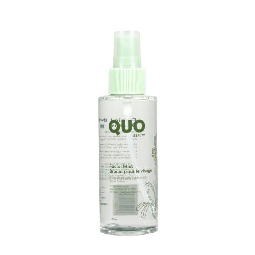 Quo Sea plastic packaging, vegan cruelty free formula spray